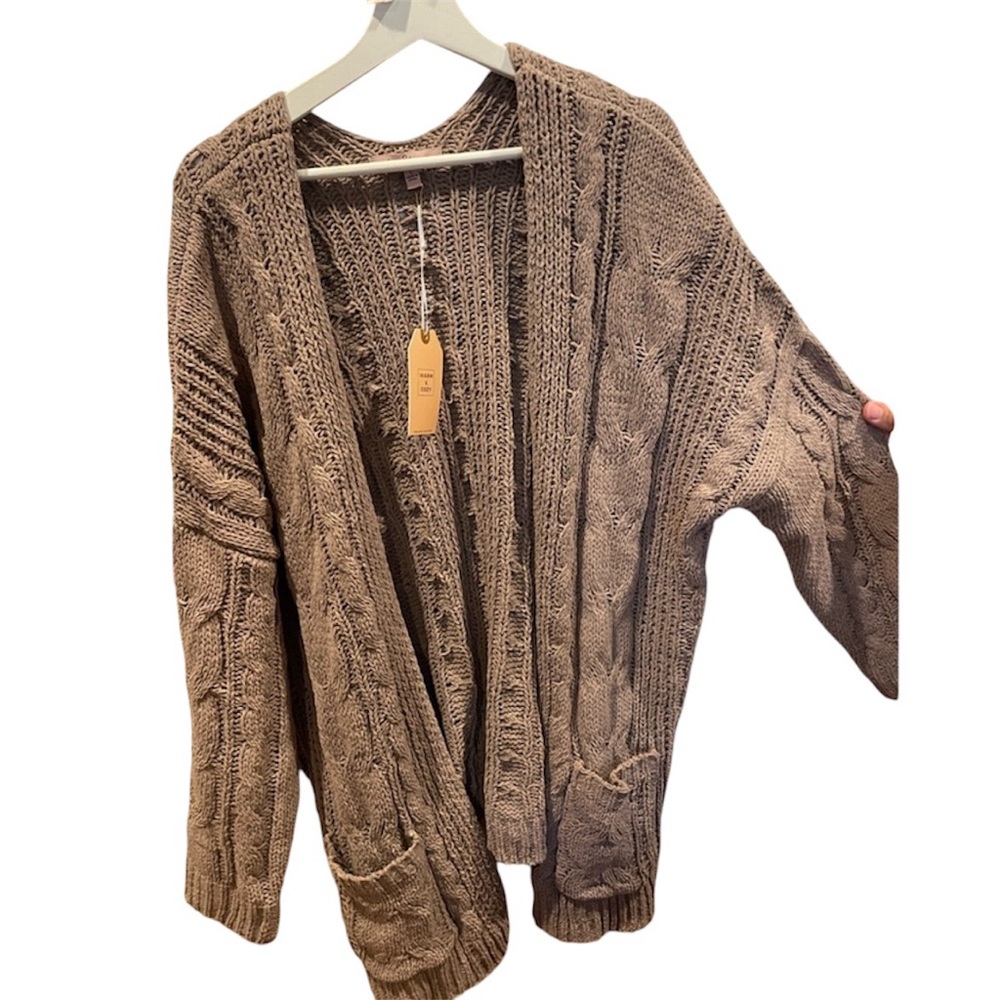 Love Tree Chunky Knit Cardigan